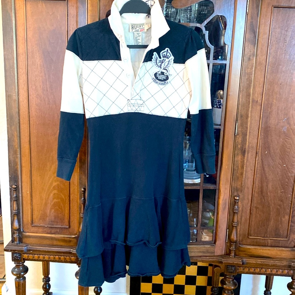alph Lauren rugby, mini dress with three-quarter sleeves